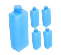 Toyvian 5pcs Reusable Blue Ice Packs for Air Conditioner Cooler and Lunch Box, Mini Size Ice Crystal Cooling Gel Packs for Outdoor Camping, Travel, and Fresh Keeping