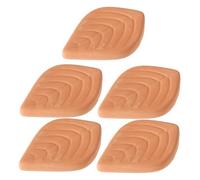 Toyvian 5Pcs Reusable Leaf Shape Terracotta Brown Sugar Softener Disks for Food Storage Containers Keeps Brown Sugar Fresh and Moist Softens Hardened for Easy Use in Baking and Cooking