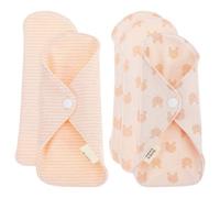 Toyvian 5pcs Reusable Organic Cotton Sanitary Towels Soft Breathable Washable Period Pads for Women Menstrual and Postpartum Use Travel-Friendly Panty Liners