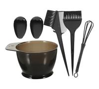 Toyvian 5pcs Reusable Washable Hair Dyeing Kit with Plastic Brush and Bowl for Hair Colouring at Home and Professional Salon Use