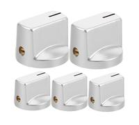 Toyvian 5pcs Rotary Potentiometer Knobs Silver Plastic Volume Tone Control for Electric Guitar Amplifier Mixer Board High-sensitivity Fine-tuning Compatible with Various Audio Equipment