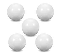 Toyvian 5Pcs Roulette Wheel Replacement Balls 12Mm Acrylic Roulette Game Beads for 8-12 Inch Wheels Elegant White Design