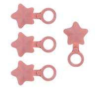 Toyvian 5pcs Silicone Bath Tub Drain Plug Star Shaped Leakproof Stopper for Drain Holes 2.9-3cm Easy Installation Bathroom and Kitchen Use Pink