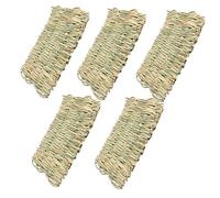 Toyvian 5pcs Small Animal Mat Woven Bed Mat Natural Cooling and Warming Bedding for Guinea Pig Bunny Chinchilla Hamster Parrot