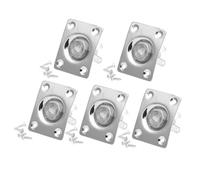 Toyvian 5pcs Square Guitar Jack Plate Output Socket for Electric Guitar Silver Indented Pickup Jack Socket Easy Installation Material Replacement Parts