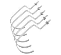 Toyvian 5pcs Stainless Steel Screw-in Hanger Hooks for Drying Rack and Hanger Accessories, Portable and Versatile Use, Silver Finish, for Home Storage and Organisation