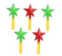 Toyvian 5pcs Star-shaped Plastic Hand Clappers Noise Makers Party Favor Supplies Colorful Random for Boys Outdoor Fun Celebration Random Color