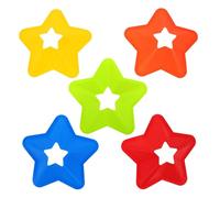 Toyvian 5pcs Starshaped Soccer Training Cones for Made of Lightweight Pe Material, Sturdy Longterm Use Markers for Soccer Training and Physical Education Classes