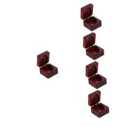 Toyvian 5pcs Tiny Wooden Guitar Pick Holder Plectrum Storage Case for Acoustic Electric Guitars Natural Grain Design Musicians Organize Carry Picks Easily