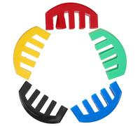 Toyvian 5pcs Universal Rubber Violin Mutes with Five-claw Design, Portable Bridge Clip-on Silent Dampeners for Practice and Volume Reduction, Multi-color Set for Acoustic Violins