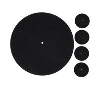 Toyvian 5pcs Vinyl Slipmat for Record Players Static Felt Turntable Mat with Reversible Design Vibration Reduction Scratch Protection Compatible with Home Audio and Dj Systems