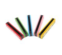 Toyvian 5pcs Wood Harmonica with Double Row Musical Instrument for Early Education and Beginner Practice Portable Childrens Instruments for Music Learning and Party Favors