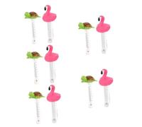 Toyvian 5sets Flamingo Turtle Floating Pool Water Thermometer Set Durable Spa Thermometers for Accurate Temperature Reading Bathtubs Hot Tubs and Aquariums 2pcs*5