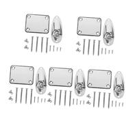 Toyvian 5sets Guitar Input Plate Fashion Style Replacement Plates Screws for Electric Guitar Parts Socket Accessory