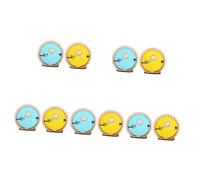 Toyvian 5sets Miniature Wooden Fairy Door Garden Decor for Fairy Houses Unique DIY Accessories for Miniature Gardens and Courtyards for Photography Props 2pcs*5
