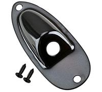 Toyvian 5sets Sturdy Black Guitar Jack Plate Compatible Guitar Accessory Convenient Replacement for Broken Parts Easy to Install