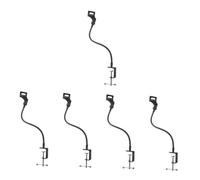 Toyvian 5sets Sturdy Microphone Pole Desk Phone Holder Square Clamp Flexible Arm for Recording Streaming and Video Calls