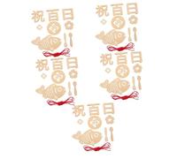 Toyvian 5sets Wood Sign Prop for Newborn One Hundred Day Ceremony Growth Recording Includes Cards and Commemorative Photo Props for Shower