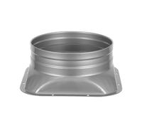 Toyvian 6 Inch Metal HVAC Duct Fitting Adapter with Square Round Interface, Versatile Compatibility and Flexible Application for Office Fresh Air System Upgrades
