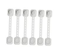 Toyvian 6 Pcs Adjustable Baby Safety Drawer Locks Child Proof Belt Locks for Cabinet and Drawer Protection White Abs Material Wide Application for Children Safety