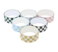 Toyvian 6 Rolls of Grid Pattern Washi Tape Set Adhesive Decorative Paper Tape for DIY Crafts and Handbook Letter Writing Color