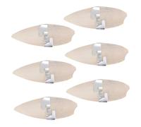 Toyvian 6 Set Parrot Cuttlebone with Metal Holder Natural Calcium Chew for Birds Hamsters Chinchillas Guinea Pigs Safe Molar Grinding Supplement for Small Pets and Cage Birds