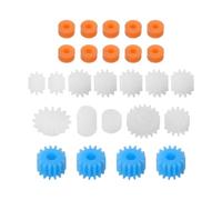 Toyvian 6 Sets Plastic Mechanical Gear Kit with Worm Gear and Main Shaft Multiple Bore Sizes 2mm-4mm Suitable for Robot Models and Model Planes for Science Applications