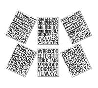 Toyvian 6 Sheets 2-Inch Black Upper Lowercase Alphabet Number Punctuation Stickers Self-Adhesive DIY Letter Wall Decals for Classroom, Playroom, Mailbox and Room Decoration
