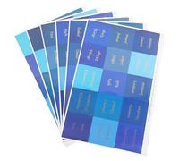 Toyvian 6 Sheets Month Tabs Sticky Page Markers Blue Self-Adhesive Stickers 6 Sheets for Planner, Notebook and Bible, School and Home Use