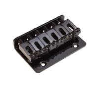 Toyvian 6 String Electric Guitar Bridge Fixed Hard Tail Black Plated Iron with Fully Adjustable Saddles, Height Level Adjustment, Wrench and Screws Included for Electric Guitar