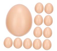Toyvian 60 pcs Plastic Artificial Chicken Eggs for Easter Crafts Realistic Simulation Eggs for DIY Graffiti and Decoration Safe Plastic Molds for Pretend Play and Party Use