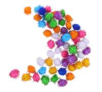 Toyvian 60PCS Cat Fuzzy Pom Balls Springs for Interactive Indoor Play Stimulates Hunting Instincts Enhances Reflexes Durable Fun Engaging for Kittens and Cats