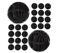Toyvian 60pcs Filter Balls Biochemical Balls Pool Sand Filter Pond Media Fish Media Aquarium Nitrifying Fish Black Abs