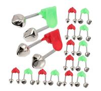 Toyvian 60pcs Fishing Rod Bells Dual Alert Bite Alarms for Sea and Freshwater Fishing Rods Lightweight Loud Sound Indicators for Night Outdoor Boat Use