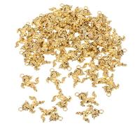 Toyvian 60pcs Golden Horse Charms for Jewelry Crafting Dangle Pendants for Earrings Bracelets Handbag Embellishments Zodiac Year Accessories