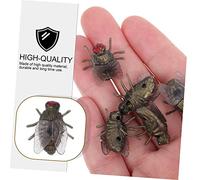 Toyvian 60pcs Halloween Fake Blowfly Prank Realistic Insect Models for Party Tricks and Practical Jokes with Black Green and Flies