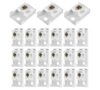 Toyvian 60pcs Roller Shade Top Mount Brackets for Vertical Blinds and Screens, Plastic and Metal Construction with Reliable Support, Suitable for 9-12mm Track Tops, Window Blind Mounting