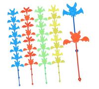 Toyvian 60pcs Sticky Bat Halloween Bats for Wall Decoration Fun Party Favors for Stretchy Prank Decorations Goodie Bag Stuffers for Halloween Events