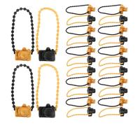 Toyvian 60pcs Toddler Toy Mini Camera With Hanging Neck Plastic Camera Toys For Doll Accessories Miniature Ornament Dollhouse Decoration