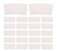 Toyvian 60pcs White Paper Cup Sleeves for Coffee Cups with Antislip Surface and Heat Protection Fits 6.8-13.5 Oz (200-400ml) on The Go and Home Use