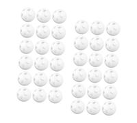 Toyvian 60pcs White Rattle Ball Inserts for Safe Plastic Noise Makers for Newborns Lightweight DIY Replacement Parts for Crochet and Plush Sensory Crafts