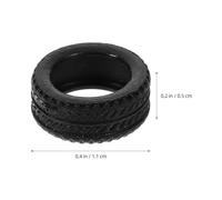 Toyvian 64 Scale Rc Car Wheel Tire Covers 2 Sets Patterned Rubber Tires for Racing Vehicle Models Replacement Car Wheels Accessories for Remote Control