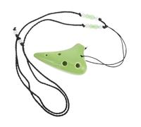 Toyvian 6hole Portable Mini Ocarina Green Dolomite Material for Beginners Accurate Tone for Music Learning Safe for Performance and Fun