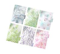 Toyvian 6pcs A6 Binder Index Dividers Insertable Index Page Forest Style Translucent Binder Tab Cards for Notebook Travel Diary Journal Planner,Small