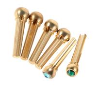 Toyvian 6pcs Acoustic Guitar Bridge Pins Set Metal String Nail Pegs for Enhanced Sound Clarity Depth Stylish Design for Easy Installation Quick Replacement