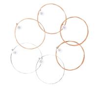 Toyvian 6pcs Acoustic Guitar Strings Folk Guitar Replacement Strings for Enhanced Tone and Sustain for Fingerpicking and Bending