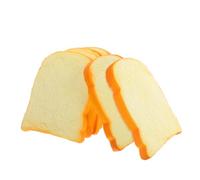 Toyvian 6pcs Artificial Bread Slice Realistic Faux Toast Food Model for Bakery Shop Display Wedding Decor Photography Prop with Fine Craftsmanship and Space Saving