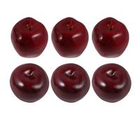 Toyvian 6Pcs Artificial Foam Fruit Model Set - Lifelike Red Delicious and Snake Fruit Simulation for Kitchen Photography, Home Décor, Christmas Window Display