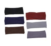 Toyvian 6Pcs Athletic Sports Headbands for Men Sweat Wicking Workout Hair Bands Elastic Absorbent Accessories for Running Yoga Activities Black Navy Light Grey
