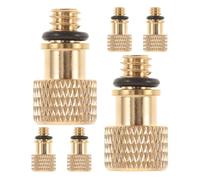 Toyvian 6pcs Bicycle Pump Valve Adapter Set Copper Material Bike Pump Inflator Adapters for Maintaining Optimal Tire Pressure during Travel and Outdoor Rides